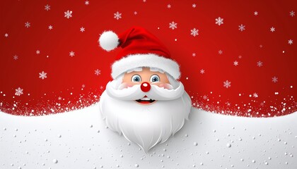 Fototapeta premium Festive secret santa poster wishing merry christmas and happy new year with ample room for messages