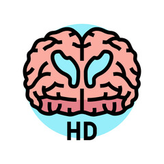 huntingtons disease color icon vector. huntingtons disease sign. isolated symbol illustration