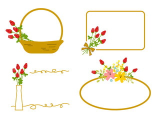 ストロベリーキャンドルのフレームセット