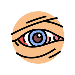 eye injuries household injury accident color icon vector. eye injuries household injury accident sign. isolated symbol illustration