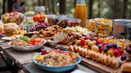 Obraz premium Camp Picnic Table