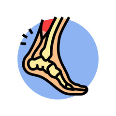 sprain household injury accident color icon vector. sprain household injury accident sign. isolated symbol illustration