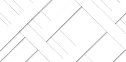 Modern Abstract white background design with layers of textured white transparent material in triangle and squares shapes. 3d shadow effects, modern design template background.
