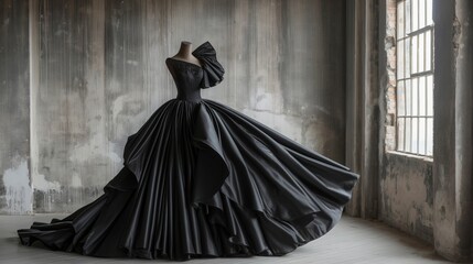 black color long stylish dress