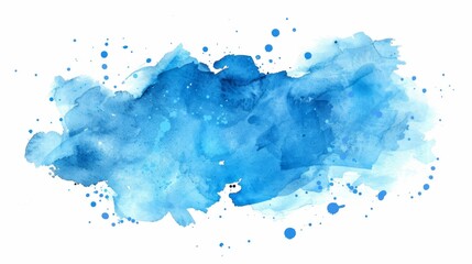 Watercolor blue brush background illustration generated by ai