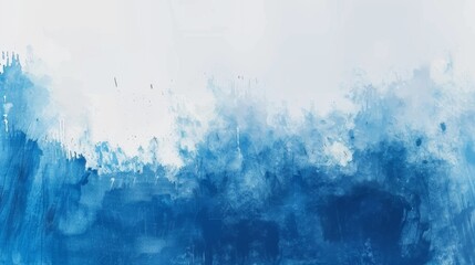Naklejka premium Watercolor blue brush background illustration generated by ai