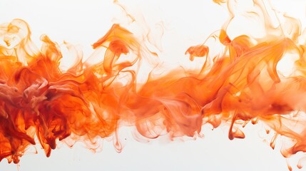 fire on white background 