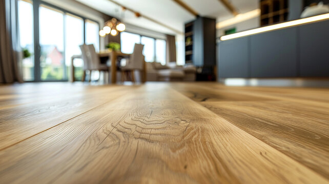 Beautiful modern living room. - low camera angle view focused on the floor.