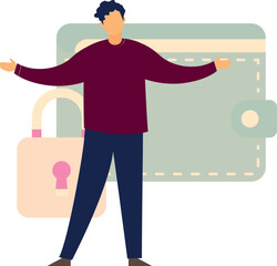 The boy is showing wallet.