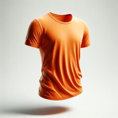 High-quality floating blank male t-shirts in various colors, ideal for mockups, presentations, and marketing materials