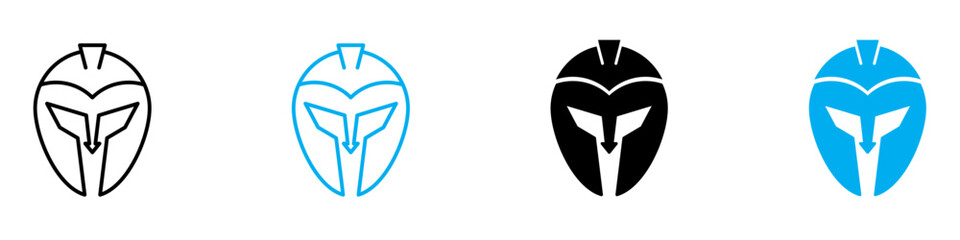 Warrior Mask Icon Ideal for Cultural and Historical Illustrations