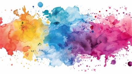 Obraz premium Watercolor brush background illustration generated by ai