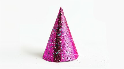 Fototapeta premium A single elegant party hat separated on a white background