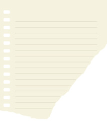 Paper Torn Notebook Element