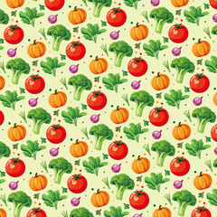 Fruits pattern colorful in realistic design