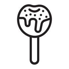 Candy Apple line icon