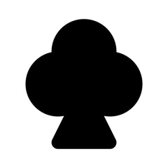 club poker black glyph icon