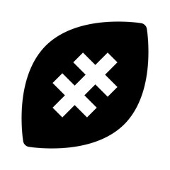 football american rugby black glyph icon