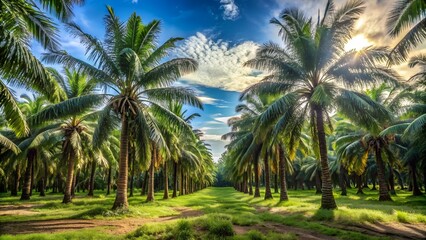 Fototapeta premium Palm oil plantation