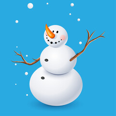 snowman with arms and branches