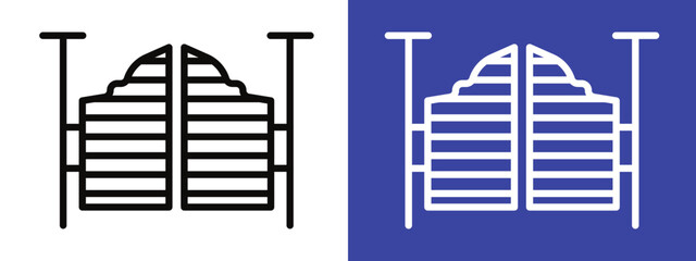 Western Saloon Door Icon Perfect for Vintage and Cowboy Themes