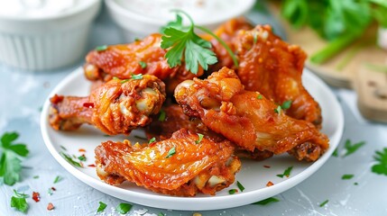 Crunchy wings with cream