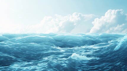 Fototapeta premium Sea ocean wave background illustration generated by ai