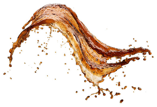 Cola splash isolated 