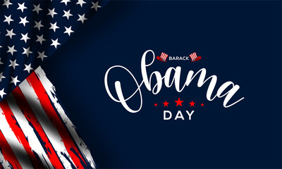 Barack Obama day theme poster. Vector illustration.  Suitable for Poster, Banners, campaign and greeting card.