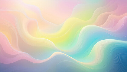 Pale rainbow abstract background with soft lines
