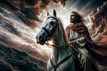Jesus Christ riding a white horse - The Second Coming