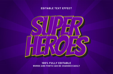 super heroes editable text effect in game and hero text style