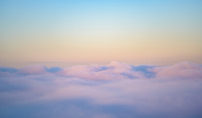 Gentle sunrise fog vanilla color.