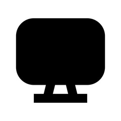 desktop computer black glyph icon