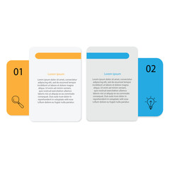 2 step infographic template vector element