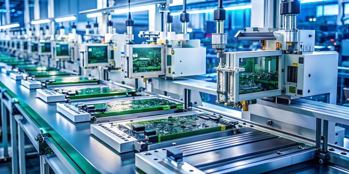 Smt Production Line. Surface Mount Technology. Pick And Place Machine. Electronics Manufacturing Services.