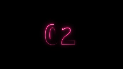 Abstract magenta saber countdown number illustration. Black background UHD 4k illustration.