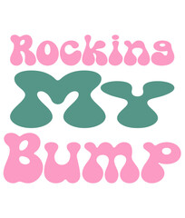 Retro,  Pregnancy Craft Design. T-shirt Design. Illustration