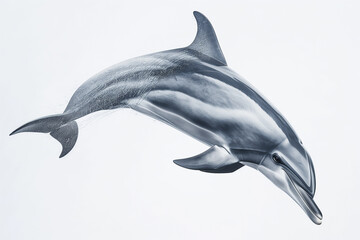 Fototapeta premium A dolphin is flying through the air