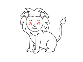 Sketch Lion art Drawing Logo Vector