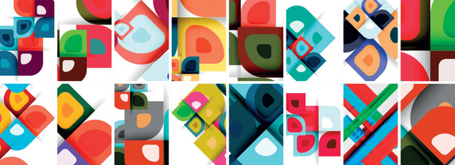 Set of low poly triangles poster geometric backgrounds. Vector Illustration For Wallpaper, Banner, Background, Card, Book Illustration, landing page