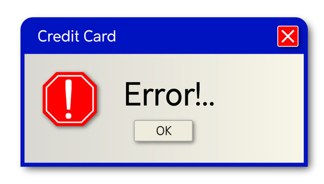 Retro os button with ERROR text. Error text on the computer window alert popup. Retro pc interface, vintage web browser alert, old screen vector illustration.