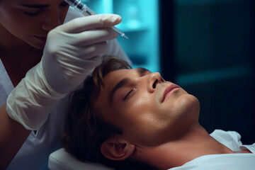 Luxury spa salon resort person have beauty relaxing procedure, Generative AI illustration picture