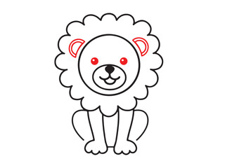 Sketch Lion art Drawing Logo Vector