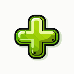 Obraz premium green cross icon