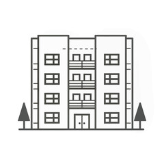 black and white building