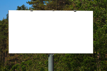 Background for design, Large white billboards for outdoor advertising along the roads