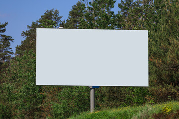 Background for design, Large white billboards for outdoor advertising along the roads