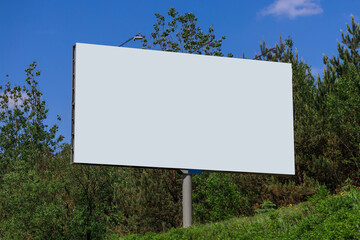 Background for design, Large white billboards for outdoor advertising along the roads