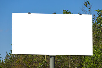 Background for design, Large white billboards for outdoor advertising along the roads